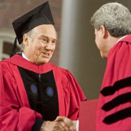 His Highness the Aga Khan receives an Honorary Doctor of Laws degree from Harvard University at commencement ceremonies June 5, 2008, in Cambridge, Massachusetts. Photo: AKDN.