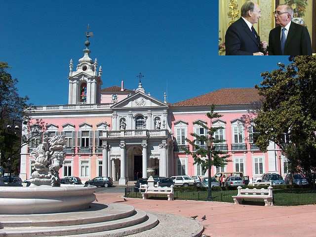The agreement establishing Portugal as the seat of the Ismaili Imamat took place at the Palace of Necessidades. It is a historical building in the Largo do Rilvas, a public square in Lisbon, Portugal. It serves as headquarters of the Portuguese Foreign Ministry. Palace photo: Wikipedia.