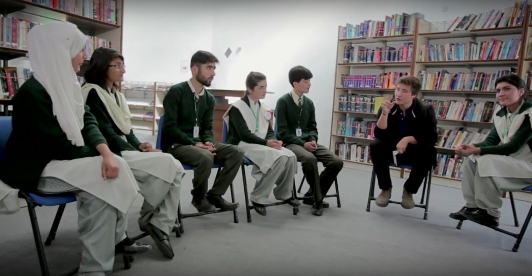 Aly Aga Khan in Northern Pakistan Film with young people