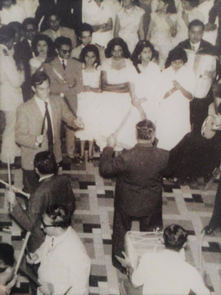 Aga Khan in Tananarive Madagascar playing Dandhia stick dance