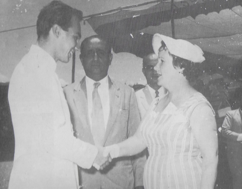 Aga Khan Mawlana Hazr Imam with superintendent Mrs. Brennan