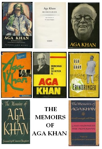 memoirs of aga khan jackets of western editions