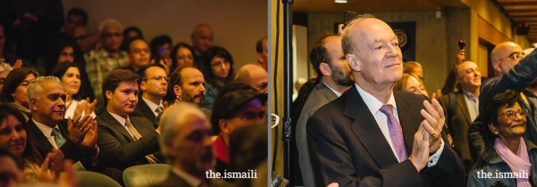 Prince Amyn, Prince Aly Muhammad and Prince Hussain applauding the Performers
