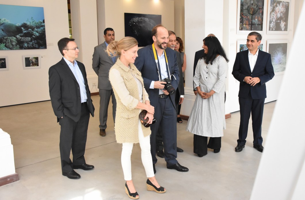 Prince Hussain and Elizabeth Hoag at marine exhibition in Nairobi
