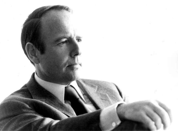 A portrait of Prince Sadruddin Aga Khan.