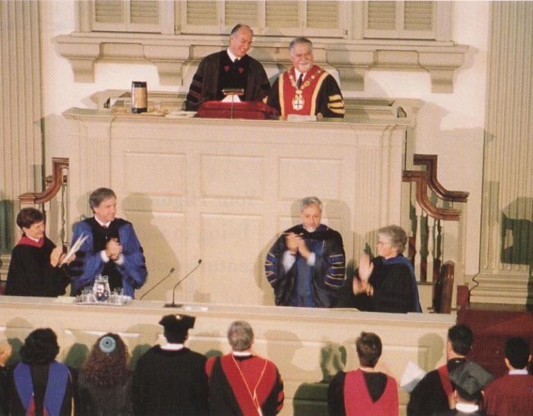 Aga Khan at Brown University 1996,  Meeting House of the First Baptist Church in Providence, Rhode Island, barakah.com tribute to prince rahim aga khan