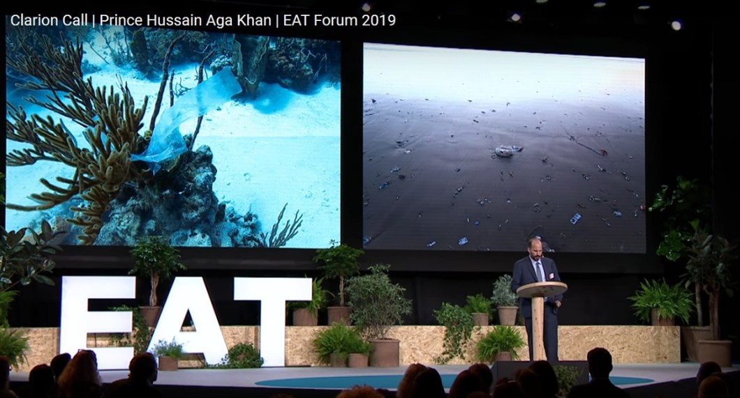 Prince Hussain Aga Khan - Plastic is Everywhere in the Ocean, Wrapped around in a coral