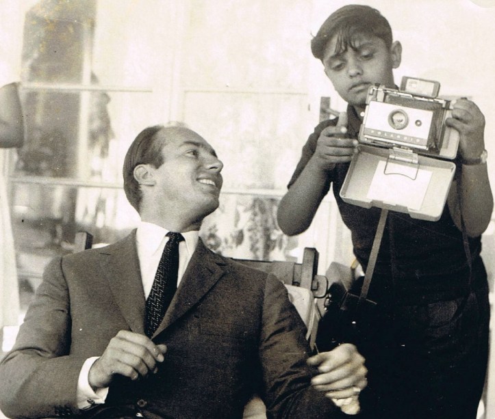 Aga Khan and polaroid camera
