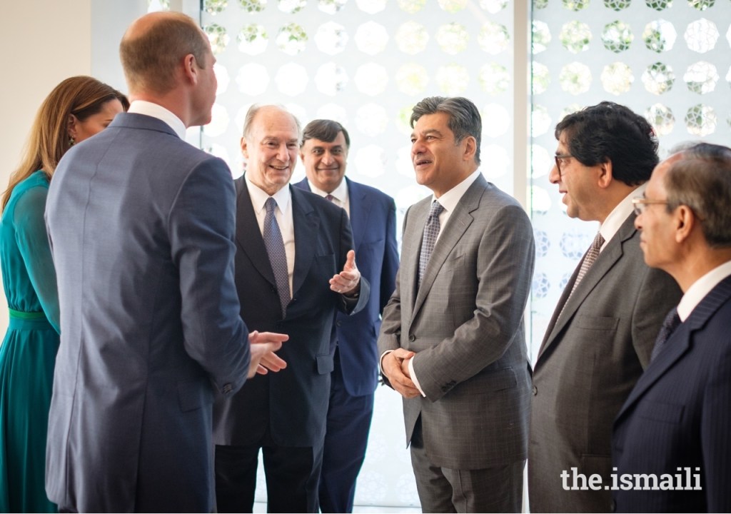 His Highness the Aga Khan with the Duke and Duchess of Cambridge and Ismaili Leaders including Shafik Sachedina, Naushad Jivraj and Nagib Kheraj