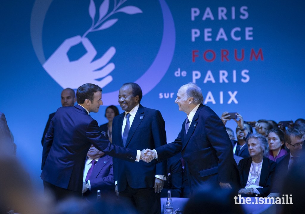 President Emmanuel Macron welcomes Mawlana Hazar Imam, His Highness the Aga Khan,