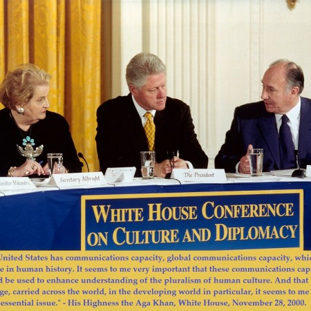 Aga Khan with Bill Clinton White House; Barakah and Simerg