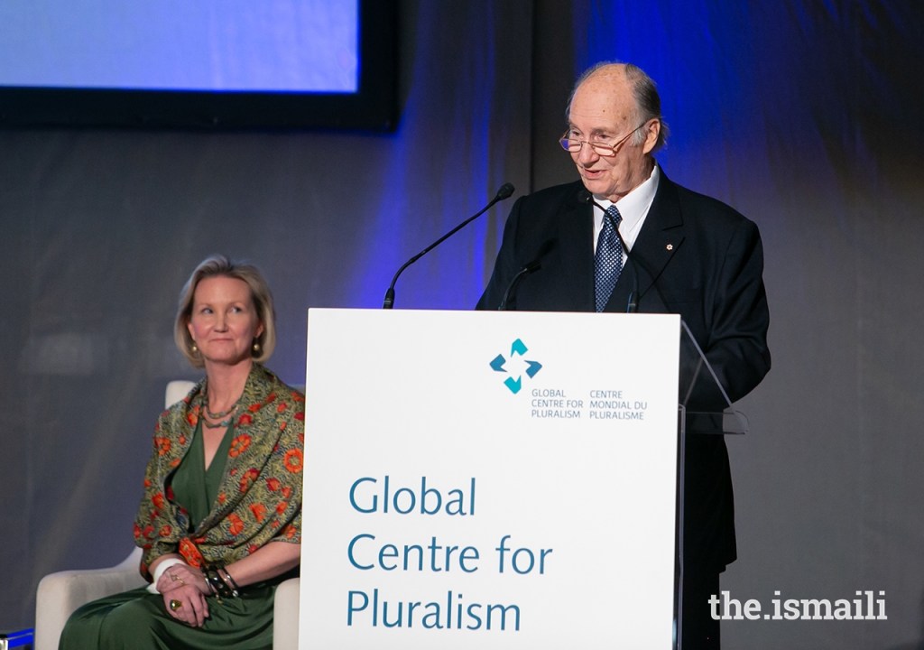 Aga Khan at 2019 Global Pluralism Award ceremony held on November 20, 2019 at the Delegation of the Ismaili Imamat in Ottawa, Canada.