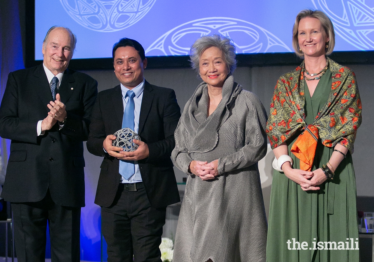 2019 Global Pluralism Award Winner with Aga Khan