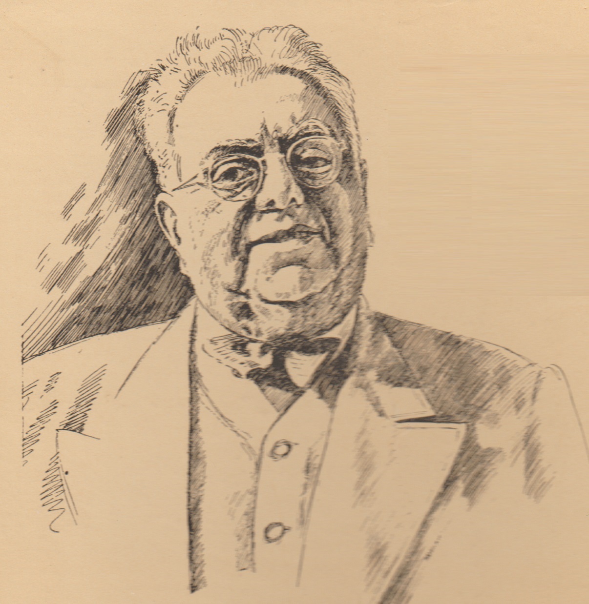 Aga Khan III sketch Iran visit
