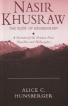 Book cover of 'Nasir Khusraw: The Ruby of Badakhshan' by Alice C. Hunsberger. Features a pink background with mountains.