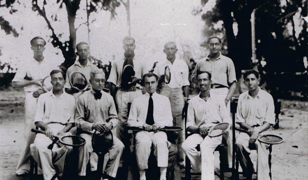 Prince Aly Khan at a tennis game in Mombasa, Barakah.