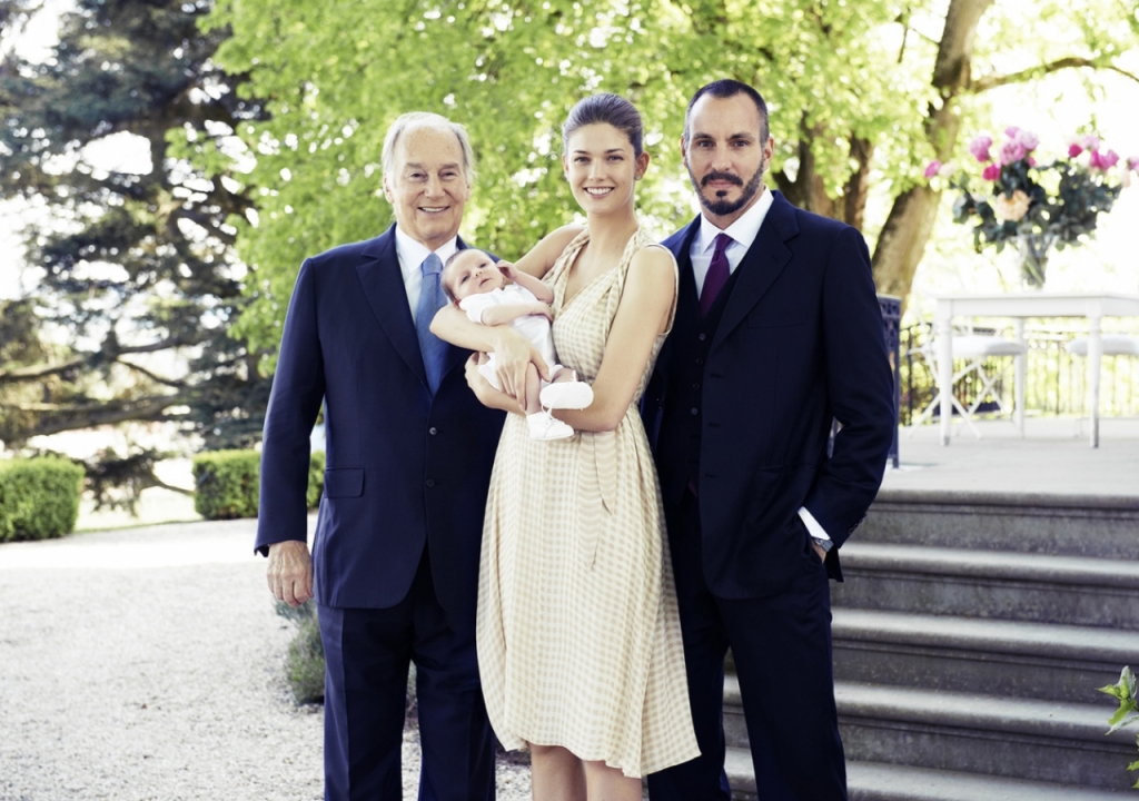 His Highness the Aga Khan, Princess Salwa, Prince Irfan Aga Khan and Prince Rahim.