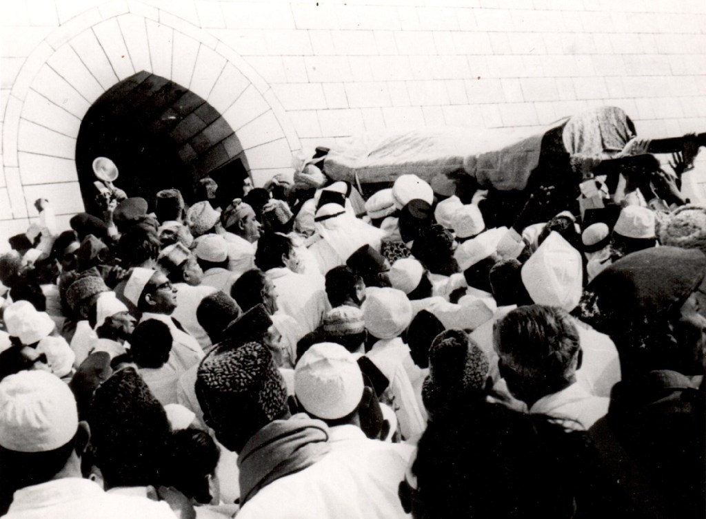 Aga Khan visits to South Africa, East Africa and Aga Khan III burial in Aswan, Egypt, and ceremonial installation of Aga Khan IV.  Barakah and Simerg photos from Zul Khoja Collection.