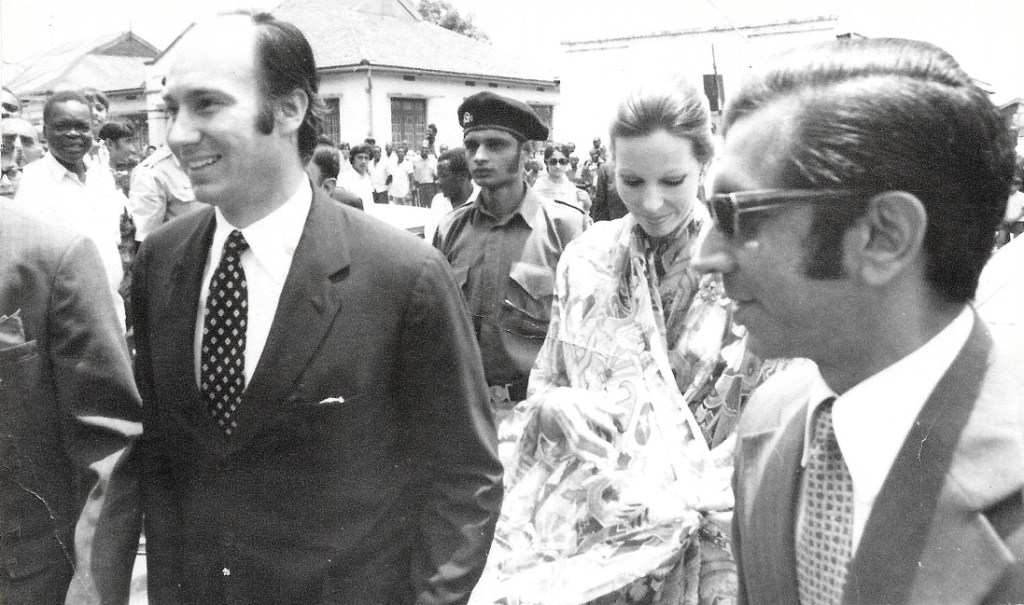 Aga Khan, Mawlana Hazar Imam, Begum Salimah in Jinja, Uganda, 1972. Simerg and Barakah Photo
