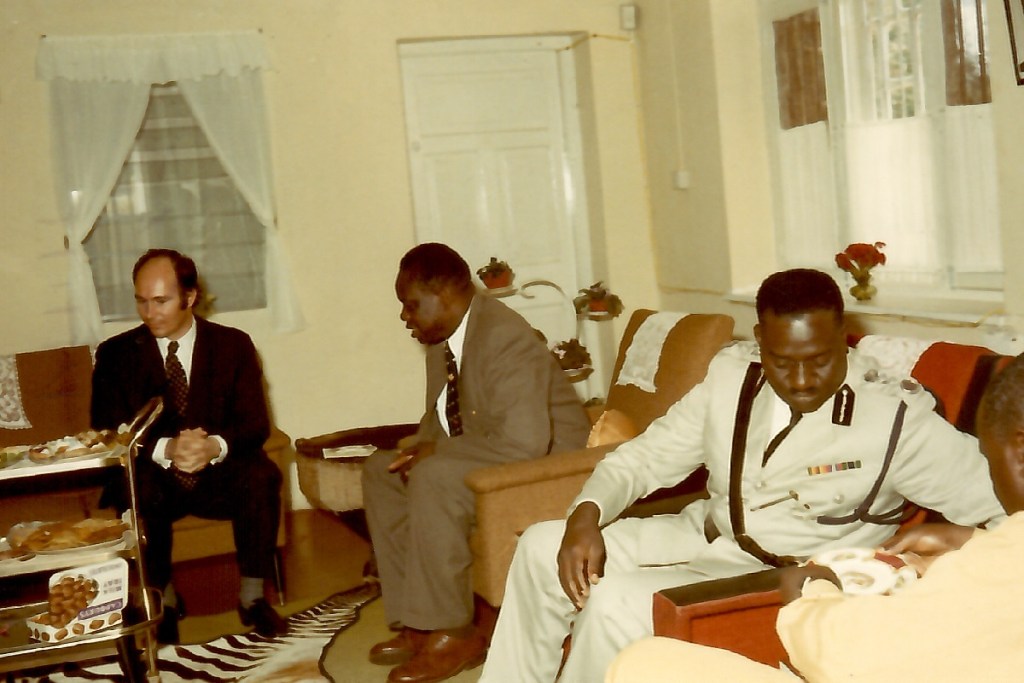 Aga Khan, Mawlana Hazar Imam, Begum Salimah in Jinja, Uganda, 1972. Simerg and Barakah Photo