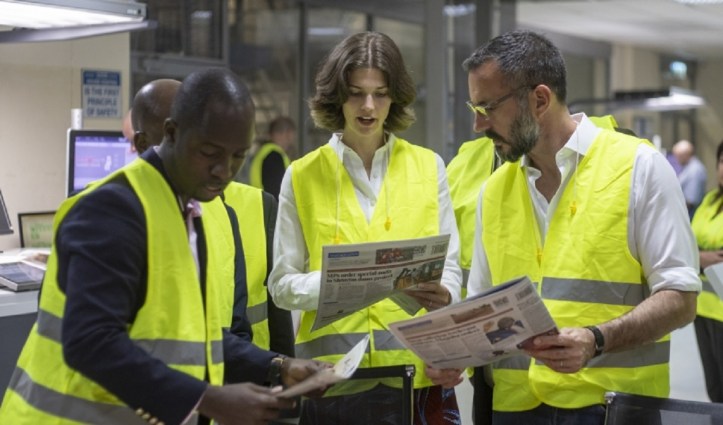 Prince Rahim and Princess Salwa visit Nation Media Group Printing Plant.