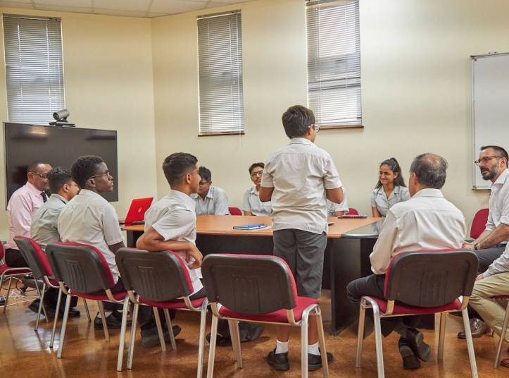 Rahim Aga Khan and Salway Aga Khan at Aga Khan Academy in Mombasa