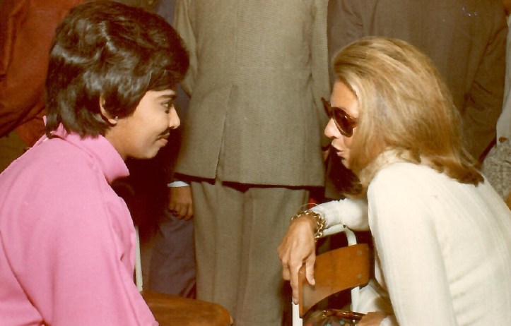Princess Sadruddin Aga Khan with Laila Datoo at an Asian refugee camp in Italy, Barakah photo