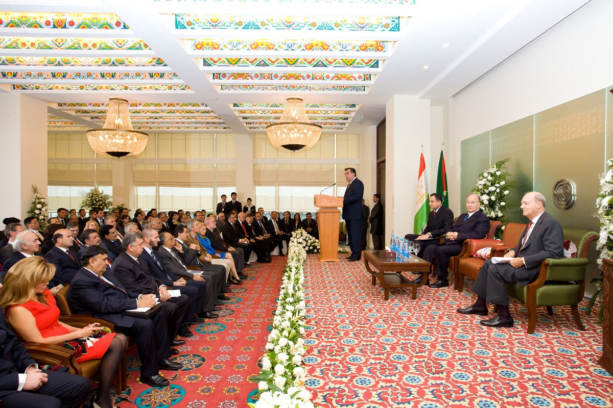 Aga Khan Serena Hotel opening in Dushanbe, Barakah and the Flag of the Ismaili Imamat