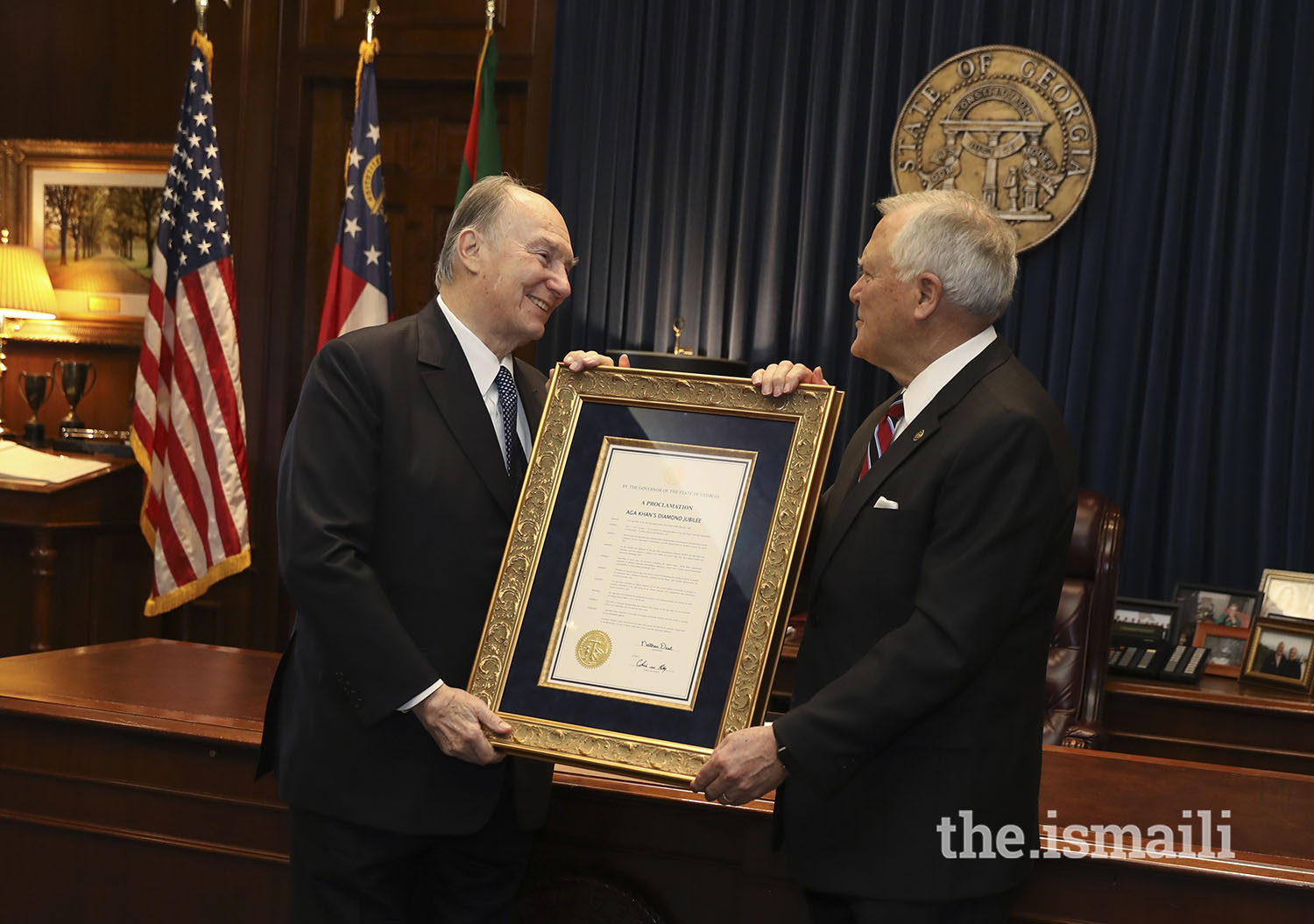 Aga Khan proclamation State of Georgia Diamond Jubilee Barakah Malik Merchant