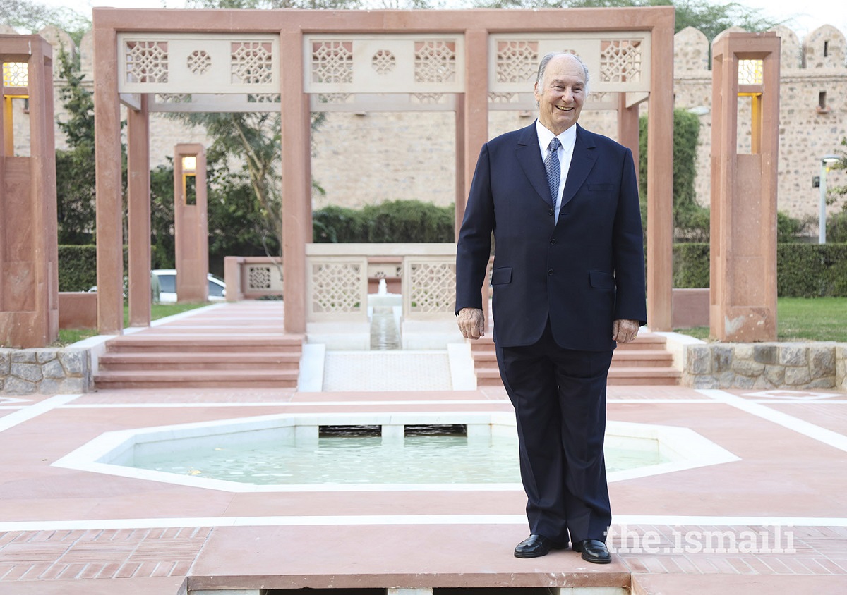 Aga Khan portrait at Sunder Nursery Diamond Jubilee visit Barakah