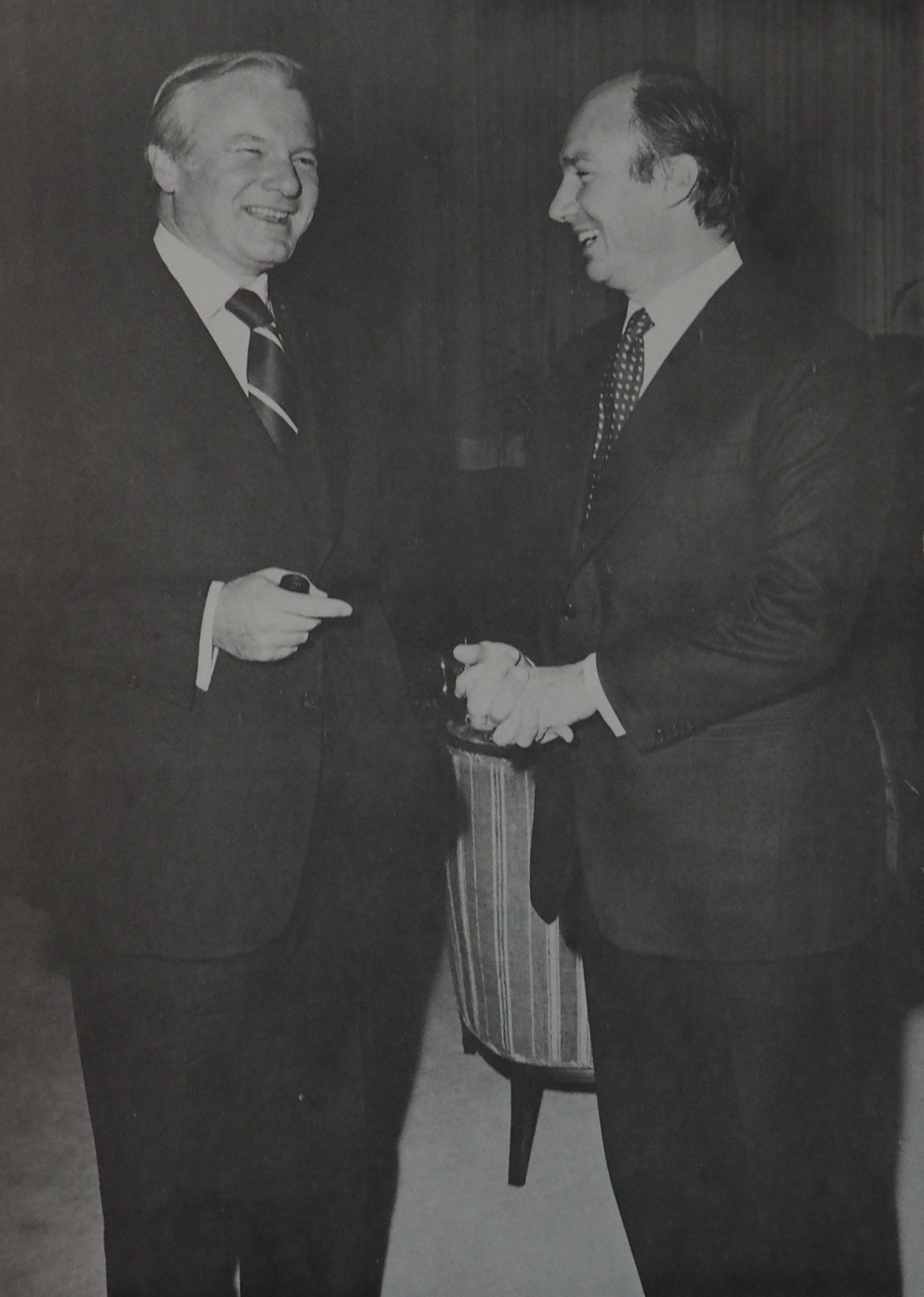 Aga Khan and Bill Davis, Premier of Ontario.