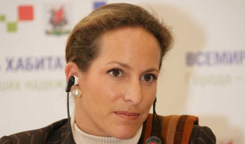 Princess Zahra Aga Khan at the Press Conference at the World Habitat Day celebrations in Kazan, 4 October 2006.