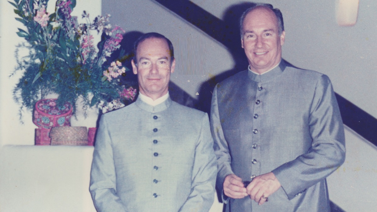 Prince Amyn Aga Khan with his brother His Highness the Aga Khan