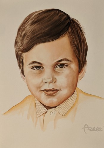 Prince Hussain Aga Khan portrait paintings by Ismaili artist Azeez Khanbhai, Barakah exclusive