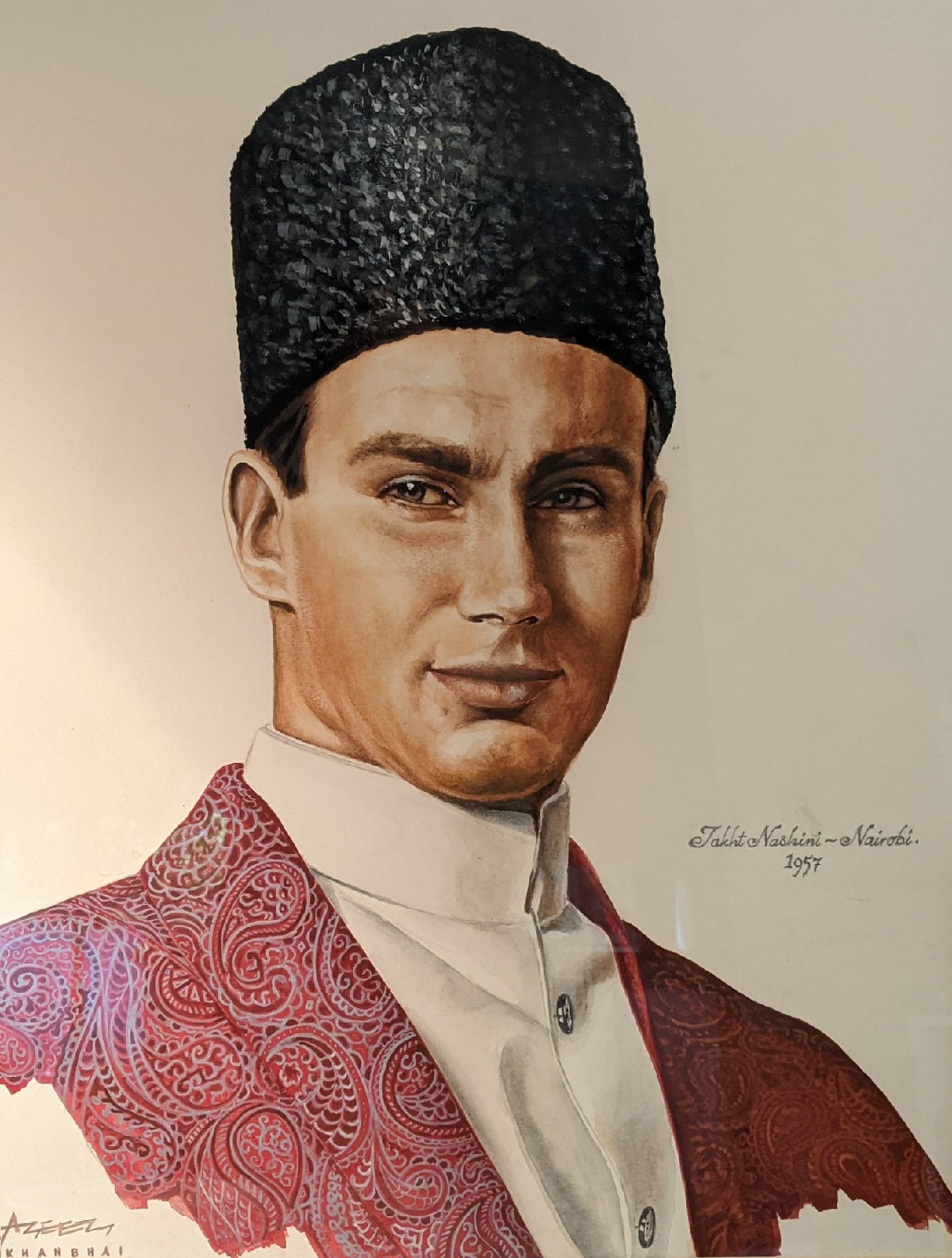Aga Khan painting by Azeez Khanbhai 