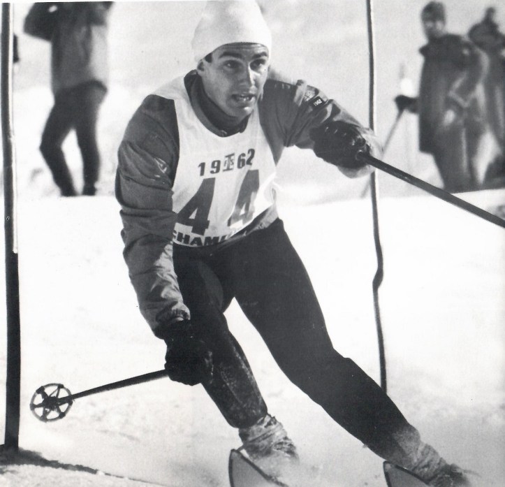 Aga Khan skiing giant slalom in 1962 world champioship