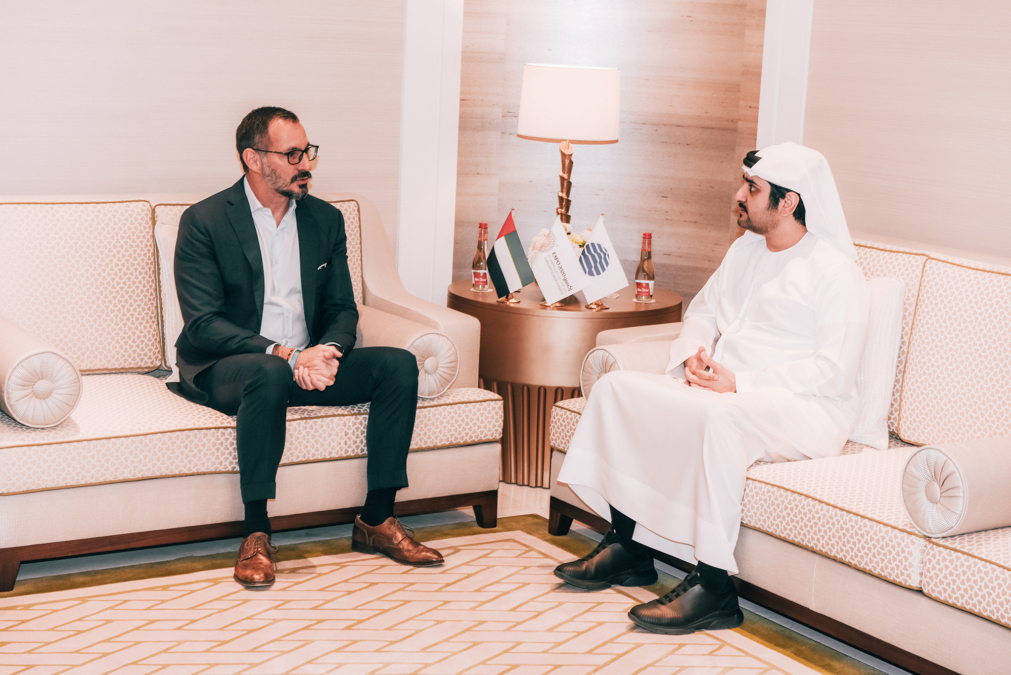 Prince Rahim Aga Khan in conversation with His Highness Sheikh Maktoum bin Mohammed bin Rashid Al Maktoum. Barakah, dedicated to the Aga Khan