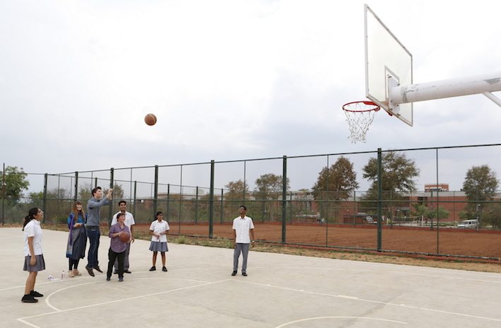 Prince Aly Muhammad Aga Khan, a birthday tribute by Barakah, a website dedicated to His Highness the Aga Khan, Mawlana Hazar Imam, members of his family and the Ismaili Imamat compiled by Malik Merchant. At Aga Khan Academy, playing basketball