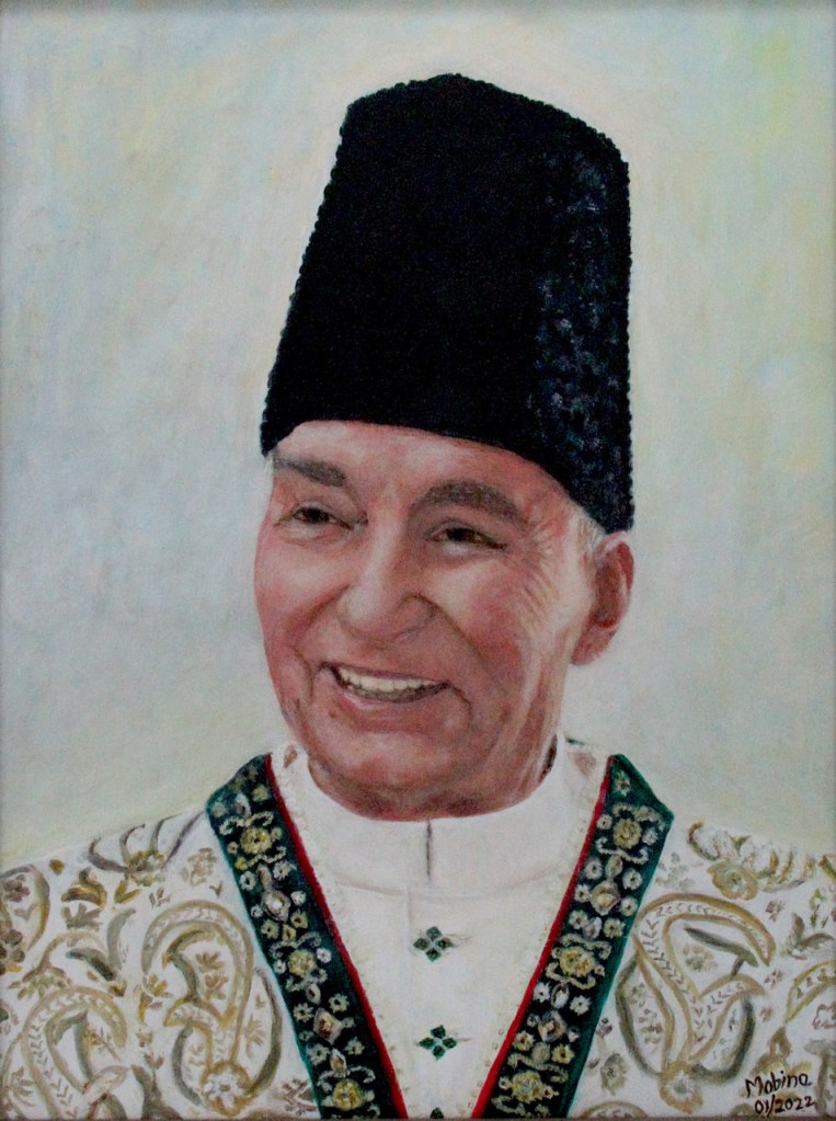 Aga Khan painting by Mobina Merani, Barakah.com