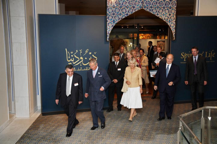 Prince Charles King Charless III at Ismaili Centre with Aga Khan.