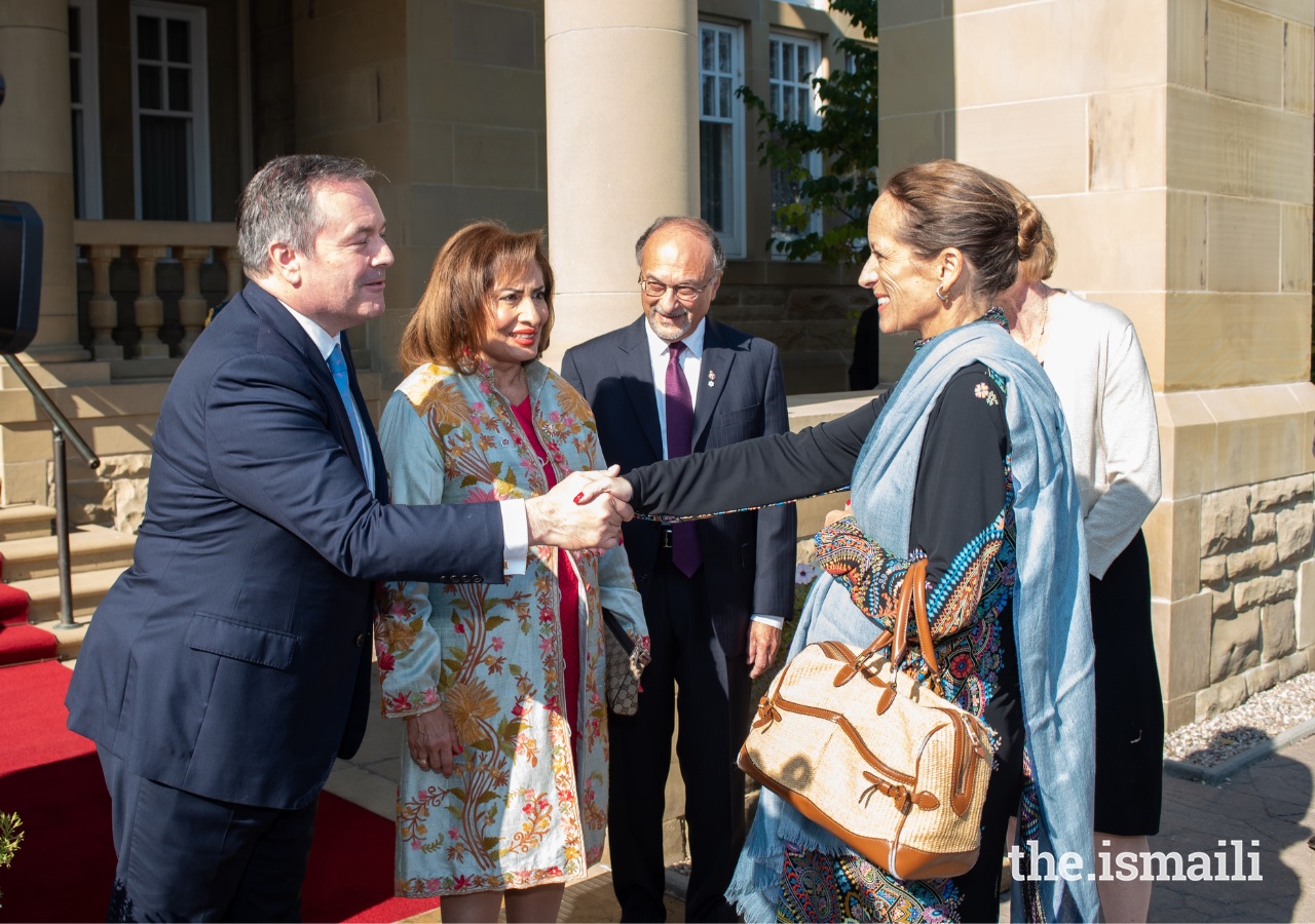 Princess Zahra, Jason Kenet and Salma Lakhani Government House. Barakah news