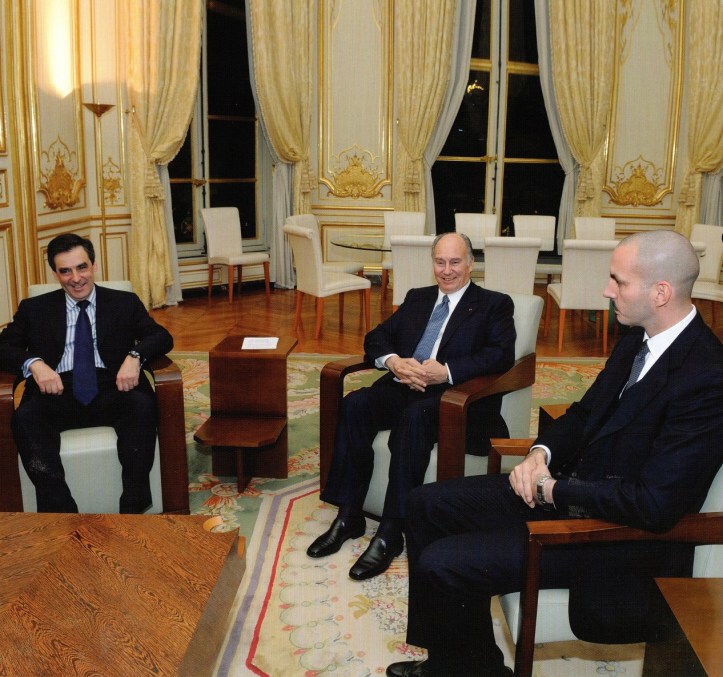 Prince Rahim Aga Khan Birthday Tribute Barakah Malik Merchant, meeting with French Prime Minister Golden Jubilee Visit 2008
