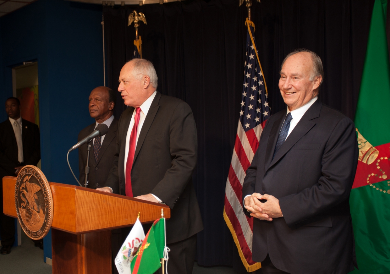 Governor Quinn, the Aga Khan and Jesse White, Barakah