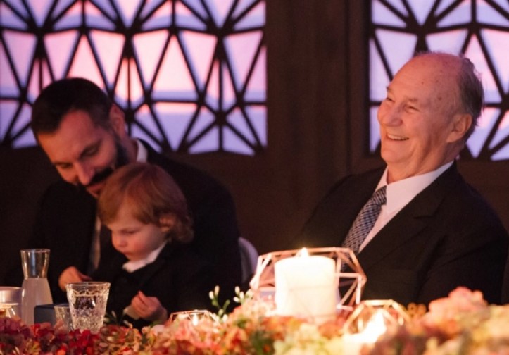 Aga Khan with Prince Rahim and Prince Irfan