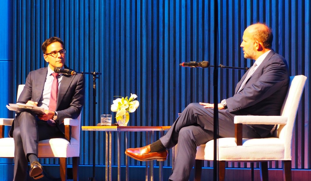Omar Sachedina and Hussain Aga Khan in a chat at the Aga Khan Museum