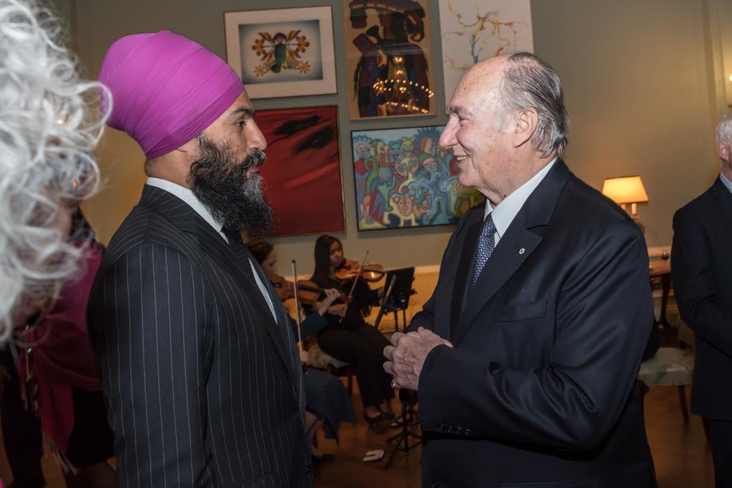 Aga Khan and NDP Leader Jagmeet Singh