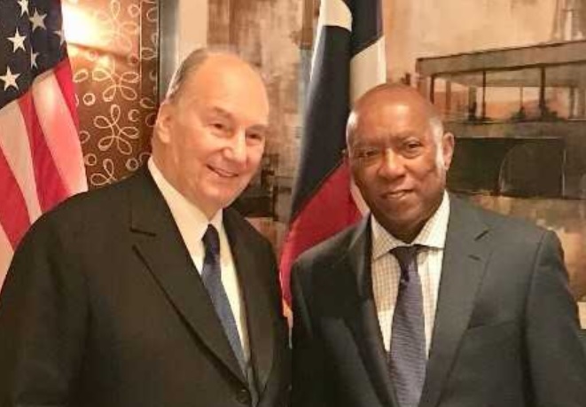 The Mayor of Houston, Sylvester Turner, welcomed Mawlana Hazar Imam, His Highness the Aga Khan, to Houston, Texas, on March 18, 2018, in commemoration of his Diamond Jubilee, which celebrated his 60 years as spiritual leader of the Shai Ismaili Muslims: