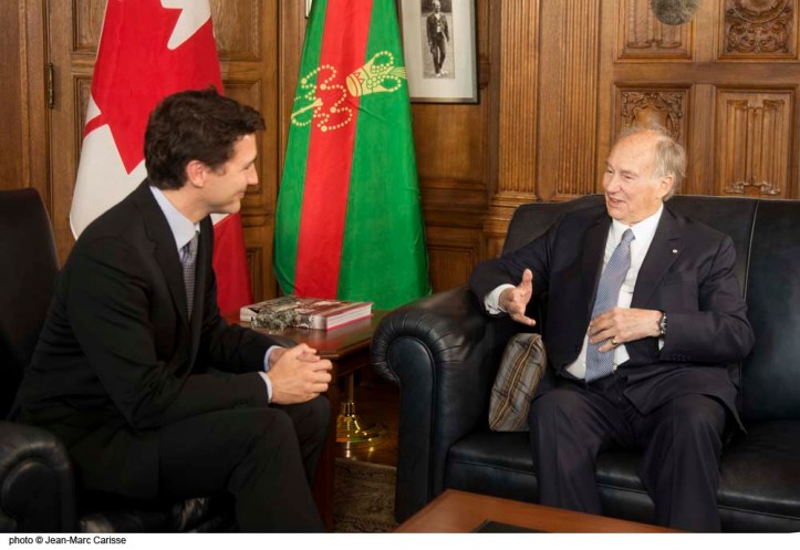 justin trudeau and aga khan