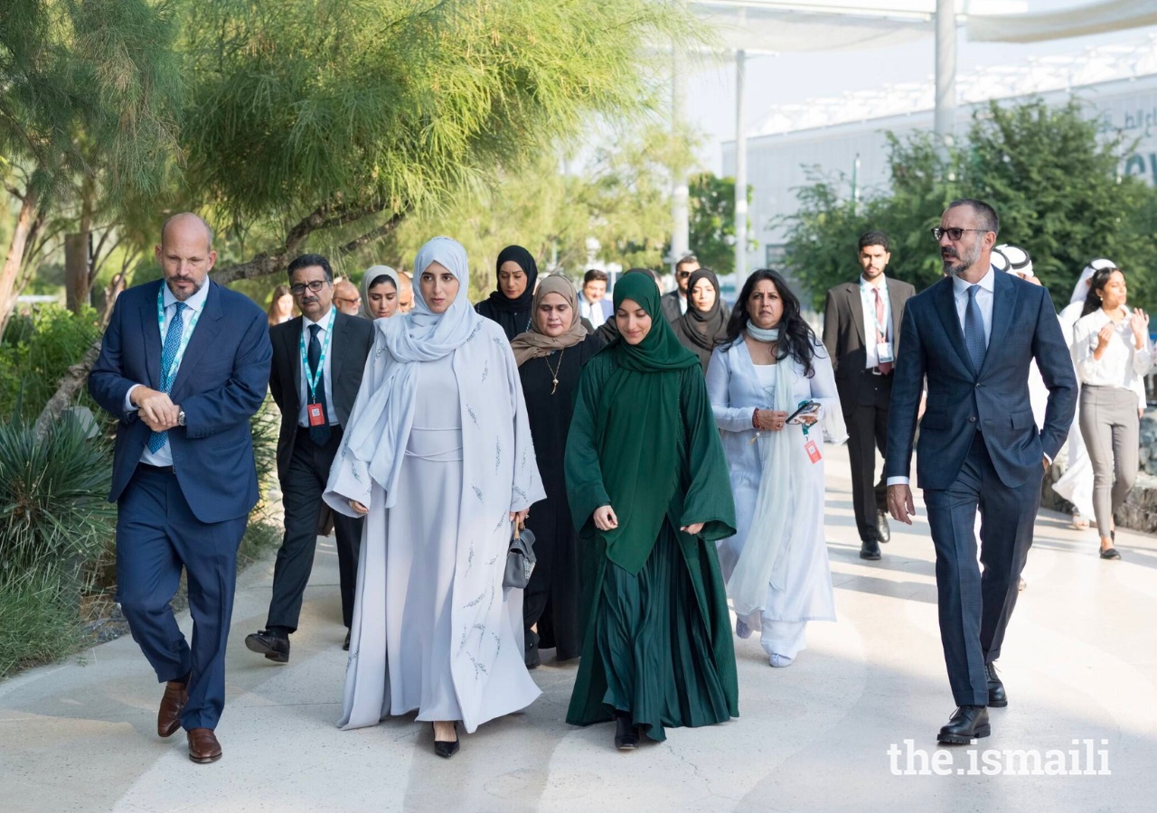 Prince Hussain Aga Khan COP28 with Prince Hussain led a tour of his exhibition for Her Highness Sheikha Hissa bint Hamdan bin Rashid Al Maktoum, Her Highness Sheikha Maytha bint Mohammed bin Rashid Al Maktoum, and Prince Rahim.
