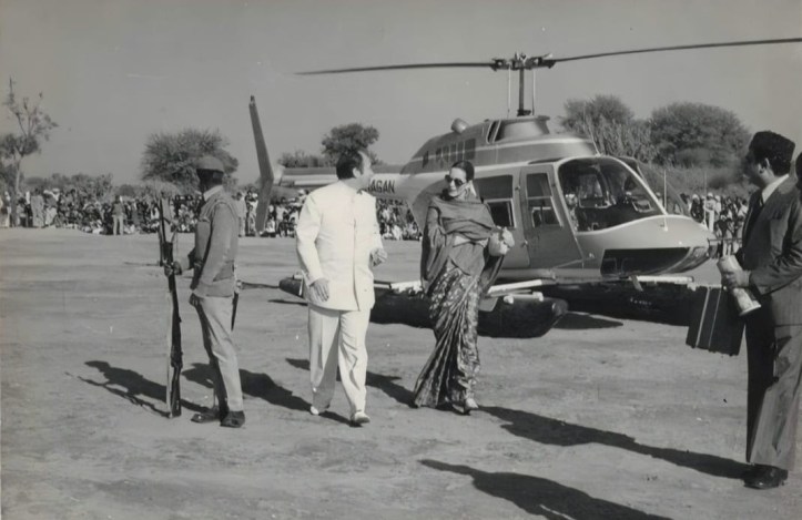 Ismaili Imam Aga Khan in Methan Village, Sidhpur, India, for meeting with followers and foundation ceremony of new Ismaili Jamatkhana prayer house, Barakah.